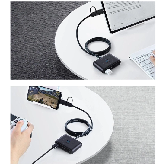 USB HUB UGREEN, USB C/A 3.0, 4-portni, crni, 1m USB HUB UGREEN, USB C/A 3.0, 4-portni, crni, 1m