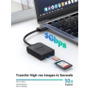 Čitač memorijskih kartica UGREEN, USB A 3.0, TF/SD kartice, 15cm, crni