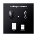 Miš UGREEN, bežični, Bluetooth, USB A, crni