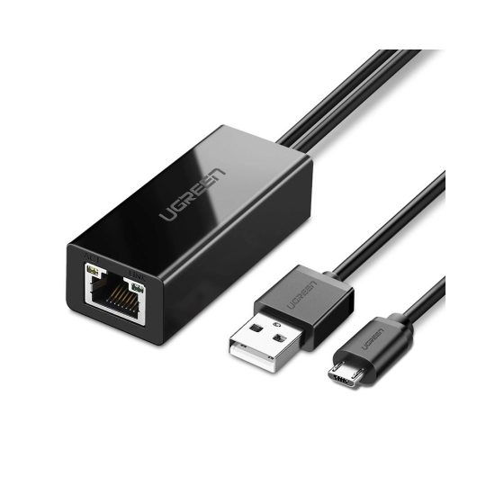 Adapter UGREEN , USB A 2.0/USB micro B 2.0 na RJ45