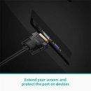 Adapter UGREEN, HDMI (Ž) na DVI (M), 22cm, crni