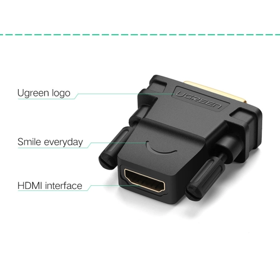 Adapter UGREEN, HDMI (Ž) na DVI (M), crni Adapter UGREEN, HDMI (Ž) na DVI (M), crni