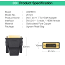 Adapter UGREEN, HDMI (Ž) na DVI (M), crni