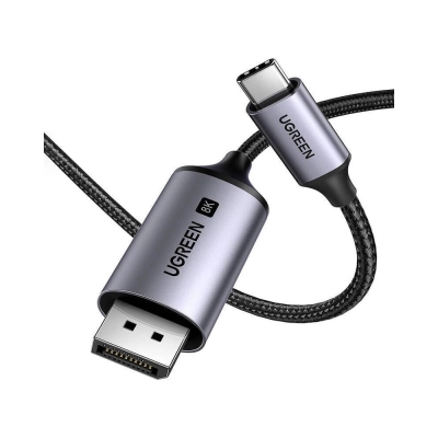 Kabel UGREEN, USB C (M) na Displayport (M), 2m, 8K@60Hz, crni   - Video kabeli
