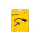 Adapter DELOCK, HDMI (Ž) na  VGA (M) USB 2.0 A 3.5mm, crni