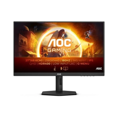 Monitor 27incha AOC Q27G4X, QHD, IPS, 180Hz, 0.5ms, 450cd/m2, 1000:1, pivot, zvučnici, crni   - AOC