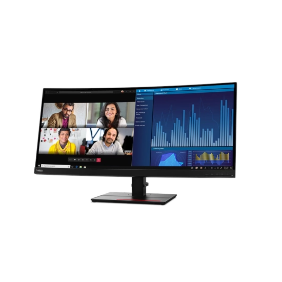 Monitor 34incha LENOVO ThinkVision P34w-20, 62DCRAT3EU, 2K, IPS, 60Hz, 4ms, 300cd/m2, 1000:1, USB-C, 3x USB, zakrivljeni, zvučnici, crni