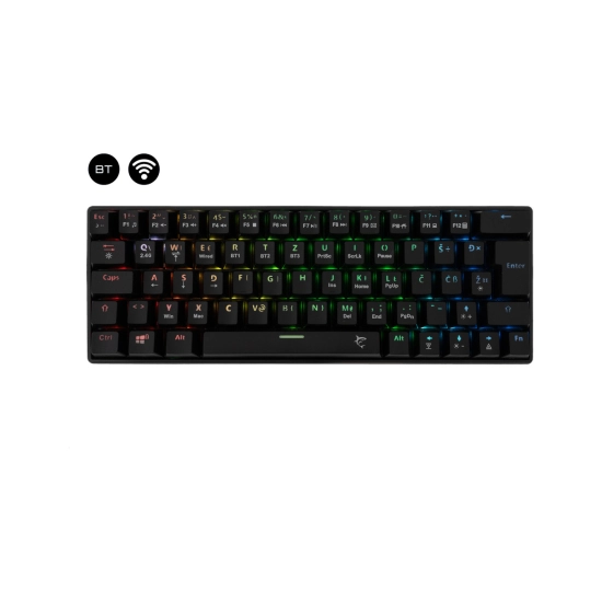 Tipkovnica WHITE SHARK GK-003112 Kaiken, mehanička, crveni switch, bežična, HR layout, crna