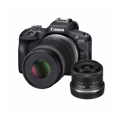 Fotoaparat CANON EOS R100 + RF-S 18-45mm f/4.5-6.3 IS STM + RF-S 55-210mm f/5-7.1 IS STM   - Fotoaparati