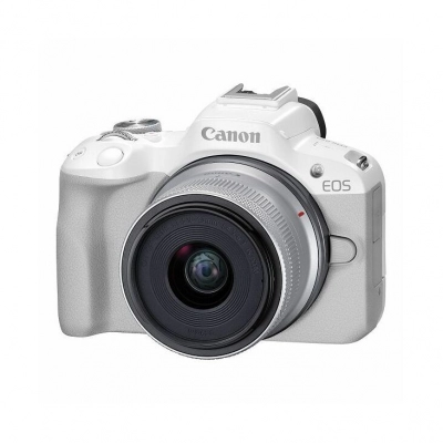 Fotoaparat CANON EOS R50 + RF-S 18-45mm f/4.5-6.3 IS STM (White)   - Fotoaparati