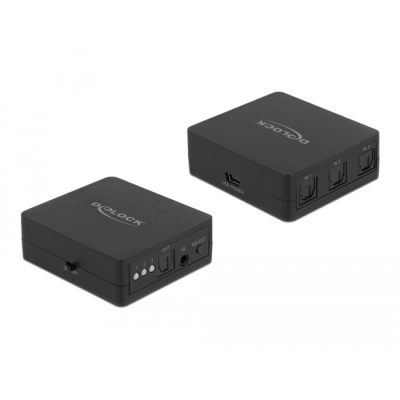 Switch optički DELOCK TOSLINK 3 u 1, IR Remote, USB powered   - DeLock