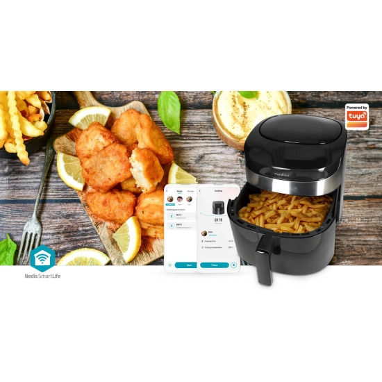 Friteza na vrući zrak NEDIS KAAF180BKW, 7.2l, 1800W, SmartLife, crna