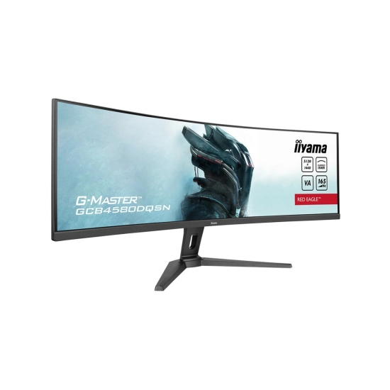 Monitor 45incha IIYAMA G-MASTER Red Eagle, GCB4580DQSN-B1, Dual Quad HD, VA, 165Hz, 0.8ms, 450cd/m2, 3000:1, USB-C, 3x USB, RJ45, zakrivljeni, zvučnici, crni