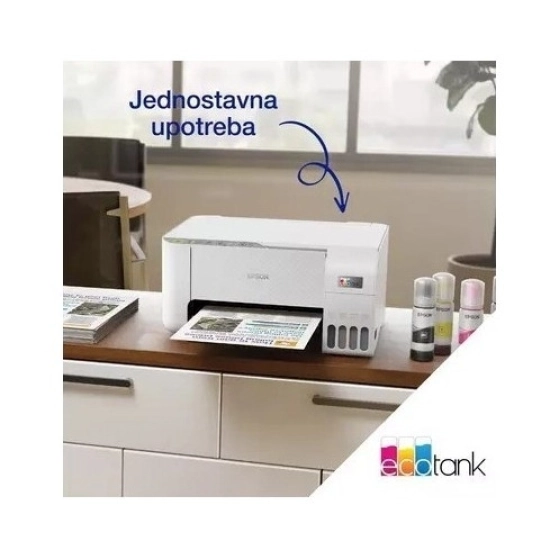 Multifunkcijski printer EPSON EcoTank L3276, C11CJ67436, printer/scanner/copy, 1200 x 2400, WiFi, USB B, bijeli Multifunkcijski printer EPSON EcoTank L3276, C11CJ67436, printer/scanner/copy, 1200 x 2400, WiFi, USB B, bijeli