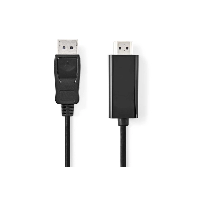 Kabel NEDIS CCGL37100BK30, DisplayPort (M) na HDMI (M), crni, 3m   - Video kabeli