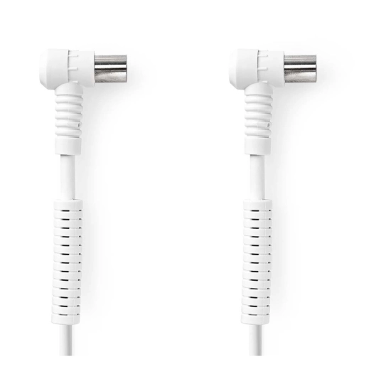 Kabel NEDIS CSGB40120WT15, antenski (M) na (Ž), bijeli, 1.5m, kutni Kabel NEDIS CSGB40120WT15, antenski (M) na (Ž), bijeli, 1.5m, kutni