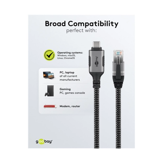 Kabel GOOBAY, USB-C (M) na RJ45, 1.5m