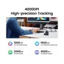 Miš UGREEN, vertikalni, bežični, 4000 DPI, Bluetooth, crni