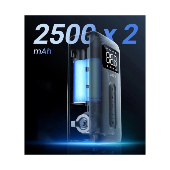 Prijenosni zračni kompresor UGREEN CD259, 2x 2500mAh, električna zračna pumpa Prijenosni zračni kompresor UGREEN CD259, 2x 2500mAh, električna zračna pumpa