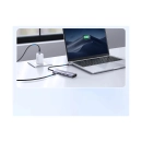USB HUB UGREEN 5-in-1, USB C na USB C, 3x USB A, HDMI 4K@30fps, Power Delivery, sivi