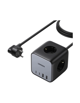 Kabel produžni UGREEN DigiNest Cube, 65W, 3x šuko, 2x USB C, 2x USB A, 1.8m, crno sivi
