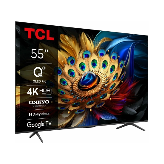 Televizor QLED 55incha TCL 55C655, Google TV, 4K UHD, DVB-T2/C/S2, HDMI, Wi-Fi, Bluetooth, USB, energetski razred F