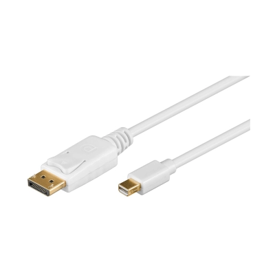 Kabel GOOBAY, Mini DisplayPort (M) na DisplayPort (M), pozlaćeni, 2m, bijeli   - Video kabeli