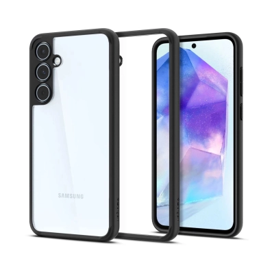 Maskica SPIGEN, za SAMSUNG Galaxy A55 5G, Ultra Hybrid, prozirna sa crnim okvirom   - SPIGEN smartphone oprema rasprodaja!