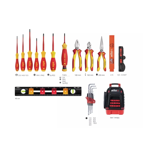 Set alata WIHA Tool Backpack electric, 9300-30602, 27komada, ruksak Set alata WIHA Tool Backpack electric, 9300-30602, 27komada, ruksak