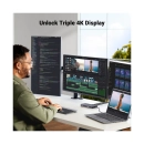 USB HUB UGREEN Revodock Pro 313 13-in-1, USB C na DisplayPort 4K@60, 2x HDMI 4K@60, USB C PD 100W, USB C, 4x USB A, RJ45, 3.5mm, čitač kartica SD/TF