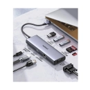USB HUB UGREEN 9-in-1, USB C na HDMI 4K@30, VGA, USB C Power Delivery 100W, 3x USB A, RJ45, čitač kartica SD/TF