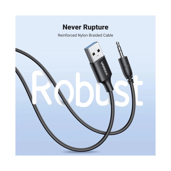 Bežični Audio receiver UGREEN, Bluetooth, USB A, 3.5mm, crni Bežični Audio receiver UGREEN, Bluetooth, USB A, 3.5mm, crni