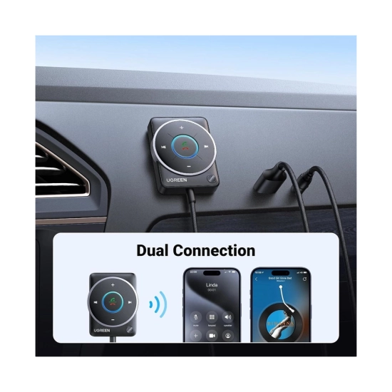 Bežični Audio receiver UGREEN, Bluetooth, USB A, 3.5mm, crni Bežični Audio receiver UGREEN, Bluetooth, USB A, 3.5mm, crni
