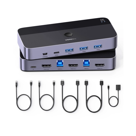 KVM Switch UGREEN 2in1, 3x HDMI, 2x USB C, 3x USB A, 2x USB B KVM Switch UGREEN 2in1, 3x HDMI, 2x USB C, 3x USB A, 2x USB B