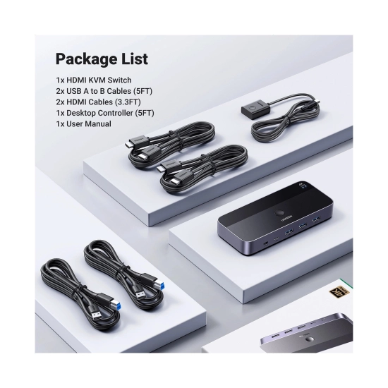 KVM Switch UGREEN 2in1, 3x HDMI, 2x USB C, 3x USB A, 2x USB B KVM Switch UGREEN 2in1, 3x HDMI, 2x USB C, 3x USB A, 2x USB B