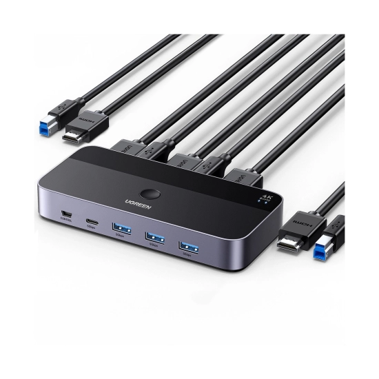 KVM Switch UGREEN 2in1, 3x HDMI, 2x USB C, 3x USB A, 2x USB B KVM Switch UGREEN 2in1, 3x HDMI, 2x USB C, 3x USB A, 2x USB B