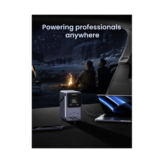 Prijenosno napajanje powerbank UGREEN, 48.000 mAh, 300W, Fast Charging, 3x USB C, 2x USB A, Power Delivery 3.1, sivi