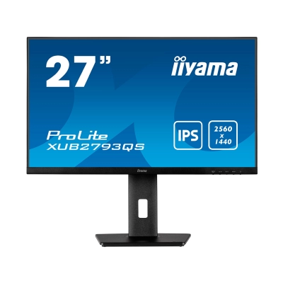 Monitor 27incha IIYAMA XUB2793QS-B1, WQHD, IPS, 75Hz, 1ms, 300cd/m2, 1000:1, pivot, crni   - IIYAMA