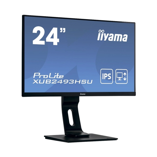 Monitor 24incha IIYAMA XUB2493HSU-B6, FHD, IPS, 100Hz, 1ms, 250cd/m2, 1000:1, 2x USB, pivot, zvučnici, crni