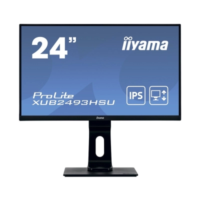 Monitor 24incha IIYAMA XUB2493HSU-B6, FHD, IPS, 100Hz, 1ms, 250cd/m2, 1000:1, 2x USB, pivot, zvučnici, crni   - IIYAMA