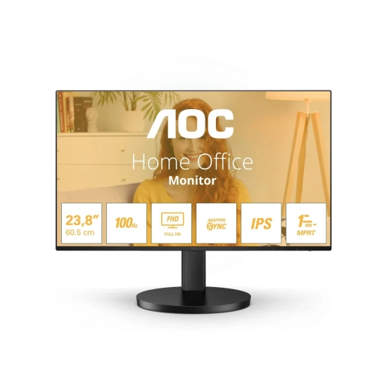Monitor 23.8incha AOC 24B3HA2, FHD, IPS, 100Hz, 5ms, 250cd/m2, 1000:1, zvučnici, crni Monitor 23.8incha AOC 24B3HA2, FHD, IPS, 100Hz, 5ms, 250cd/m2, 1000:1, zvučnici, crni
