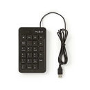 Tipkovnica NEDIS KBNM100BK, numerička tipkovnica, USB A, crna
