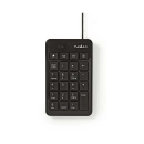 Tipkovnica NEDIS KBNM100BK, numerička tipkovnica, USB A, crna