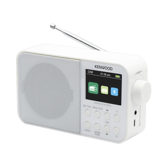 Prijenosni radio uređaj KENWOOD CR-M30DAB-W, DAB+, FM, Bluetooth, USB-C, puniva baterija, bijeli