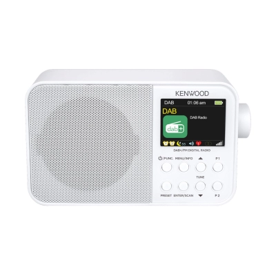 Prijenosni radio uređaj KENWOOD CR-M30DAB-W, DAB+, FM, Bluetooth, USB-C, puniva baterija, bijeli   - Radio prijemnici