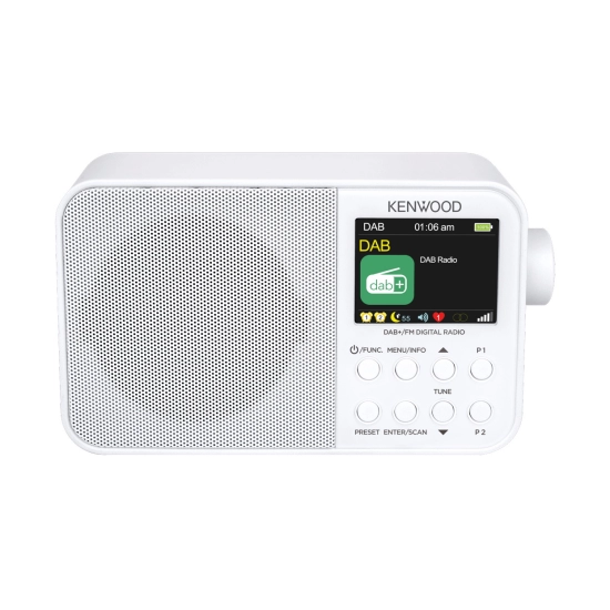 Prijenosni radio uređaj KENWOOD CR-M30DAB-W, DAB+, FM, Bluetooth, USB-C, puniva baterija, bijeli