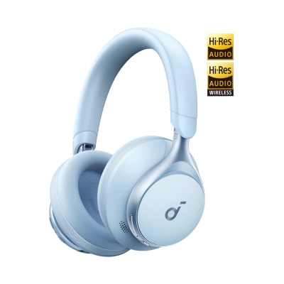 Slušalice ANKER Soundcore Space One, on-ear, bežične, Bluetooth, USB C, 3.5mm, plave   - Audio slušalice