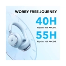 Slušalice ANKER Soundcore Space One, on-ear, bežične, Bluetooth, USB C, 3.5mm, plave