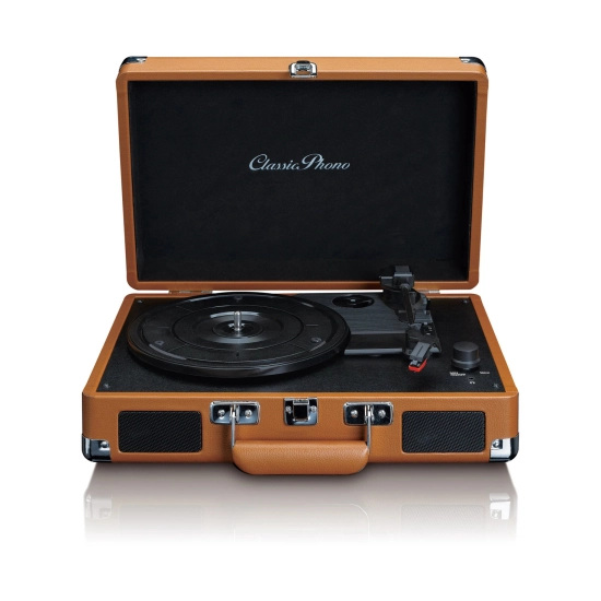 Gramofon LENCO Classic phono TT-10BN, RCA izlaz, 3.5mm, AUX in, zvučnici, Suitcase, smeđi Gramofon LENCO Classic phono TT-10BN, RCA izlaz, 3.5mm, AUX in, zvučnici, Suitcase, smeđi