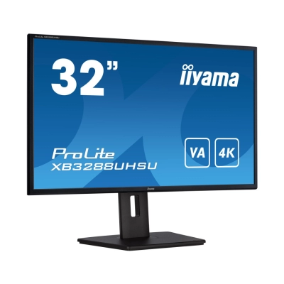 Monitor 32incha IIYAMA XB3288UHSU-B5, 4K UHD, VA, 60Hz, 3ms, 300cd/m2, 1000:1, 2x USB, pivot, zvučnici, crni   - IIYAMA